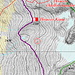 Une trace par le bas, sans neige