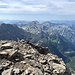 Blick nach Süden, ganz links Pizzo Barone, in der Mitte Corona di Redorta