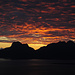 Sonnenuntergang so gegen 23.30 hinter der Insel Landegode