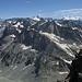 Dent Blanche (a sinistra) Dent Herens e  Cervino (al centro) Rosa (a destra)