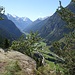 Blick ins schmale Pitztal beim Hüttenaufstieg