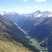 Blick über's Pitztal zu den hohen Ötztalern