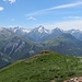 Blick hinüber zum Skigebiet Les Deux Alpes und schönen Gipfeln des Écrins-Massivs