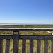 Die Aussichtsplattform bietet ein guten Rundblick über das Wattenmmer im Süden...