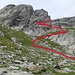 La via dal lato Cavrig, disegnata da Samuele