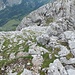 Im Aufstieg zum Großen Archenkopf mit Rückblick in die Scharte.