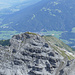 Rückblick zum Gipfel des Ampfersteins