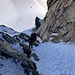Abseilen durchs Couloir