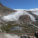 Ende des Wanderwegs, geradeaus gehts zum neuen Hüttenweg über den Gornergletscher