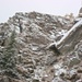The crux gulley. w/o the chain under these slippery conditions this would have been very tricky.