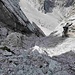 Rückblick über die schwierigste Passage der Rinne (III-)