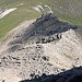Rückblick beim Schlussaufstieg. Hier sieht man recht gut was bis hierhin auf dem Nordgrat zu bewältigen war.