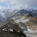 Blick vom Gipfel in Richtung Aufstiegsgelände