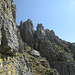 Rückblick zum Bröselblock mit der Rinne.