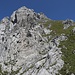 Blick von der Scharte auf den Grasgrat, den es nun hinaufgeht