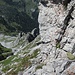 Abseilstelle für die Drahtseilpassage