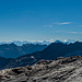 Piz Cassimoi (3.129 m): Blick in die Bündner Berge bis zur Bernina