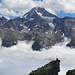 Zoom sur le sommet sud du Spalihorn (2456m) et le Bietschhorn.