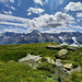 Vue sur le massif du Bietschhorn. 