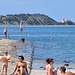 Badeort Strunjan, im Hintergrund Piran