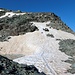 Le passage de ce névé n'était pas facile, surtout la partie en traversée au-dessus du lac.