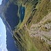 Twenger Almsee und Großes Gurpitschek (hinten); ein Teil der Aufstiegsroute ist gut zu erkennen.