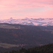Morgendämmerung über dem Bregenzerwald Gebirge - herangezoomt