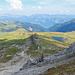 später werde ich über die Geländeerhebung, mitte Bild, zurück wandern