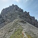 Schon am Stöttltörl. Hier beginnt der Klettersteig auf die Wankspitze.