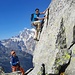 A l'attaque de la dernière longueur grimpante