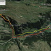 Gola del Cardinello: traccia.