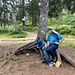 Mittagspause bei der Abzweigung zum Felsenweg.<br /><br />