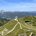 Blick zurück hinab auf den Beginn an der Bergstation