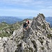 erst unmittelbar vor der Hochgehrenspitze kommen dann hin und wieder die Hände zum Einsatz
