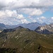 Blick zu den höchsten Gipfeln der Bergamaskischen Alpen