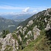 Tolle Fels-Waldlandschaft am Weg zwischen Passo Barbata und Cima Campelli