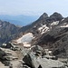 Blick vom Pizzo Crozlina auf den Gletscherrest unter dem Campo Tencia