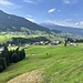 unser Ziel rückt näher, vor uns Höfle, dahinter am Gegenhang Mittelberg