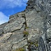 Plattige Kletterstellen auf den letzten Metern am Westgrat