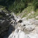 Rückblick Jägerpfad/-Steig links im Bild aus dem ersten wassergeführten Rinnenast vom Graben/Schrofenrinne<br />