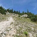Aufstieg  zu meiner oberen Querung vom Graben/Schrofenrinne<br />