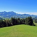 vom Berggasthaus Gäbris hat man diese Aussicht zum Säntis