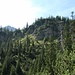 Blick auf meine Aufstiegsstelle in Bildmitte am Kammverlauf vom Kreuzloch