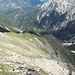 Rückblick auf den Ostgrat der Kreuzspitze<br />Schon eine steile Geländeflanke