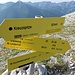 Wegweiser DAV an der Kreuzkarscharte <br />