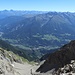 Tiefblick ins Stanzer Tal vom Südrand des Grinner Ferner