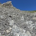 unangenehmer Abstieg im obersten Abschnitt