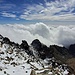 Wir erreichen langsam die Wolkengrenze. Aber wir haben Glück: 