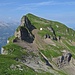Rückblick zum Forstberg, links neben dem Schneefleck die kleine felsdurchsetzte Rampe.