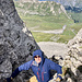 Wir deponieren unsere Rucksäcke und gutgelaunt geht es herauf durchs West-Couloir.<br />(Foto: Wimpy)